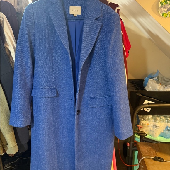 LOFT Jackets & Blazers - LOFT Vibrant Blue Textured Coat